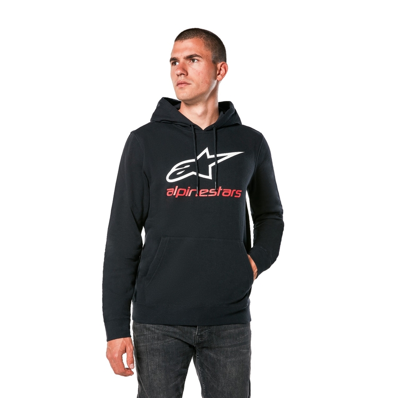 Alpinestars Always 2.0 kapucnis pulóver fekete-fehér-piros