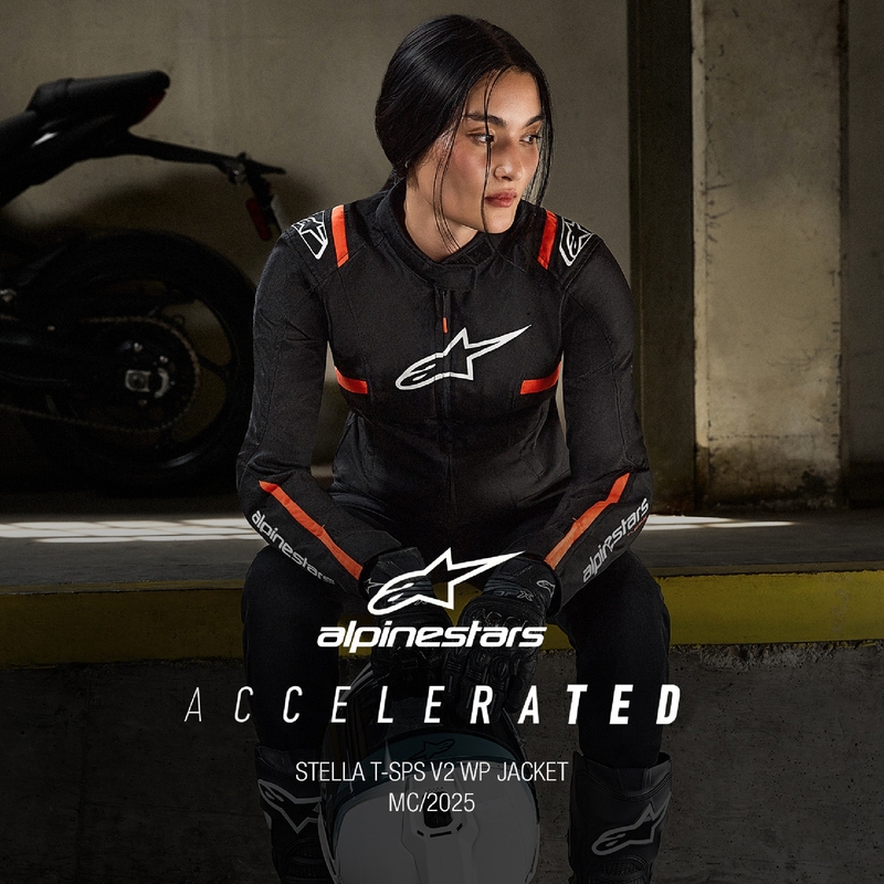 Alpinestars Stella T-SPS 2 Waterproof női motoros kabát fekete-fehér-fluo piros
