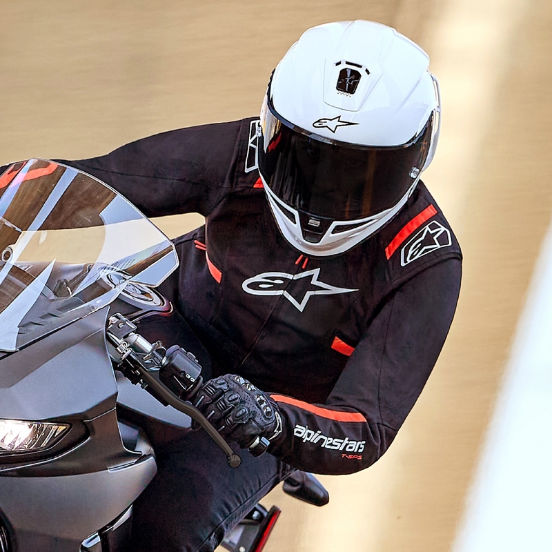 Alpinestars Stella T-SPS 2 Waterproof női motoros kabát fekete-fehér-fluo piros