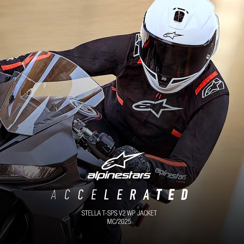 Alpinestars Stella T-SPS 2 Waterproof női motoros kabát fekete-fehér-fluo piros