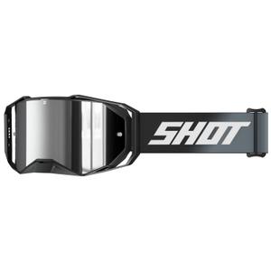 Shot Lite Solid motocross szemüveg fekete, ezüst irídium plexivel