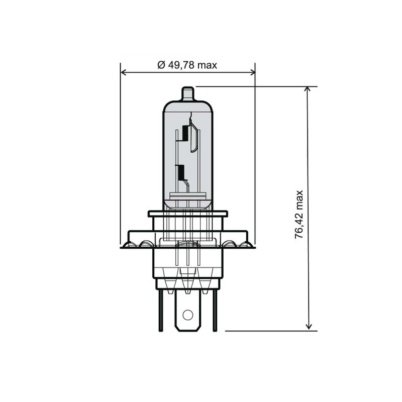 Lamp RMS H4 12V 60/55W