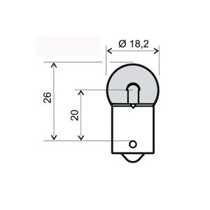 Lamp RMS 246510645 BA15S G18 6V 5W