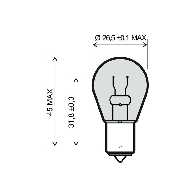 Lamp RMS BA15S 12V 21W