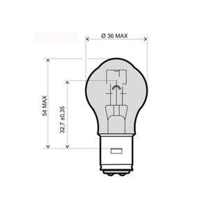 Lamp RMS 246510305 BA20D 12V 25/25W