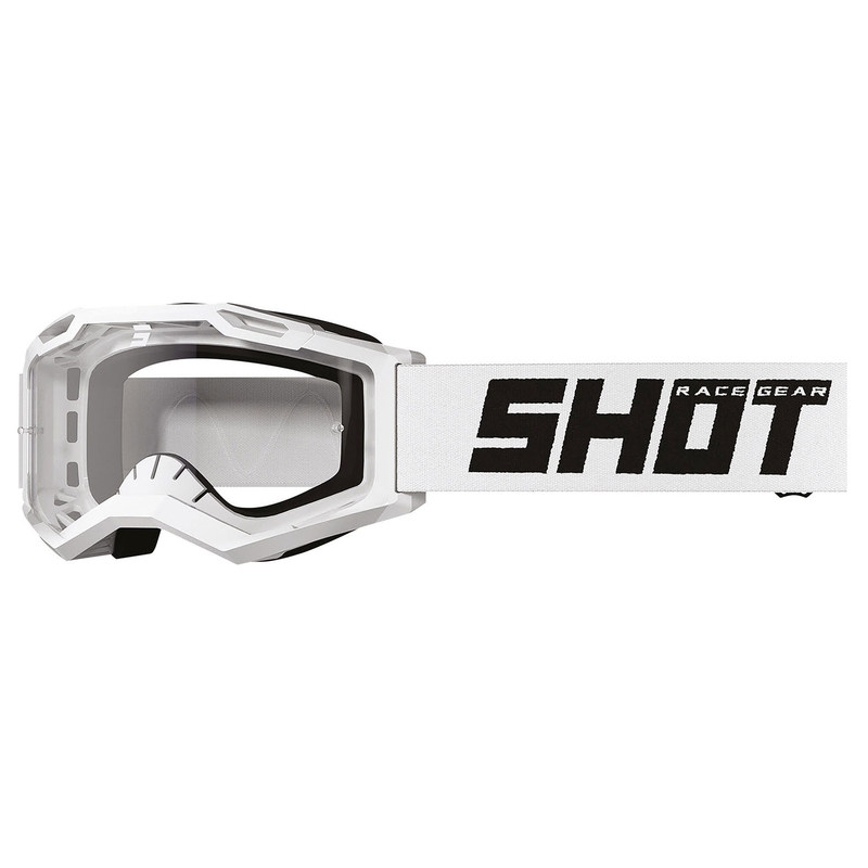 Shot Rocket Kid 2.0 solid gyerek motokrossz szemüveg fehér, átlátszó plexivel