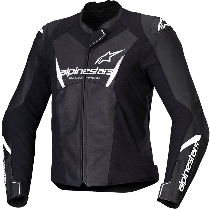 Alpinestars Stella Faster 3 női motoros bőrkabát fekete-fehér