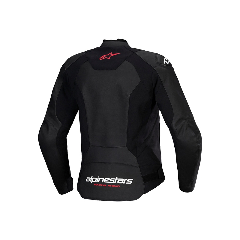 Alpinestars Stella Faster 3 női motoros bőrkabát fekete-fehér-fluo piros