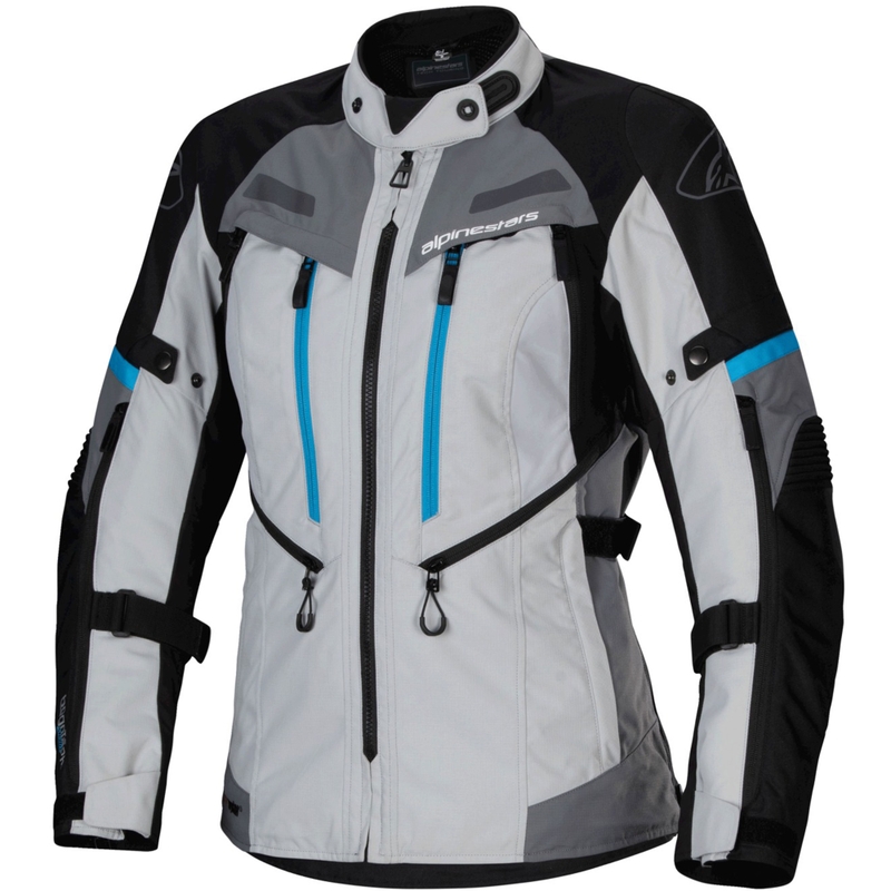 Alpinestars Stella Bogota PRO Drystar női motoros kabát szürke-fekete-kék
