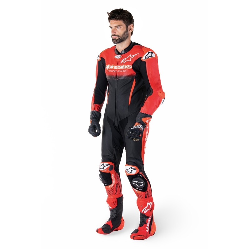 Alpinestars GP-R7 Tech-Air ready/kompatibilis egyrészes bőr motoros overál fekete-piros