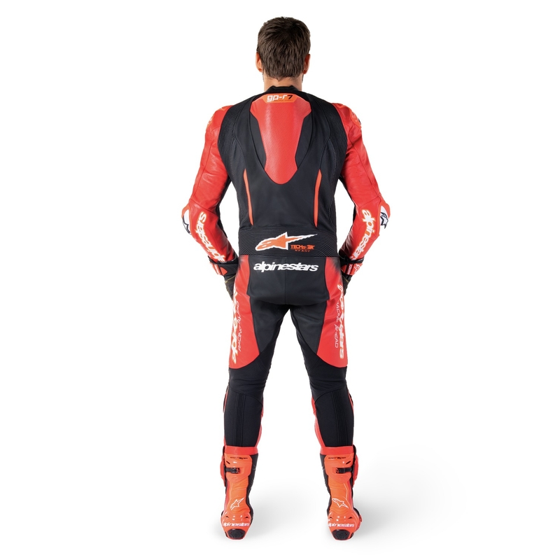 Alpinestars GP-R7 Tech-Air ready/kompatibilis egyrészes bőr motoros overál fekete-piros