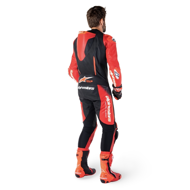 Alpinestars GP-R7 Tech-Air ready/kompatibilis egyrészes bőr motoros overál fekete-piros