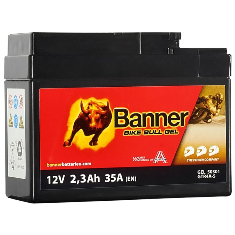 Banner Bike Bull GEL 503 01/BGTR4A-S - GTR4A-S 12V, 2.3Ah, 35A zselés akkumulátor