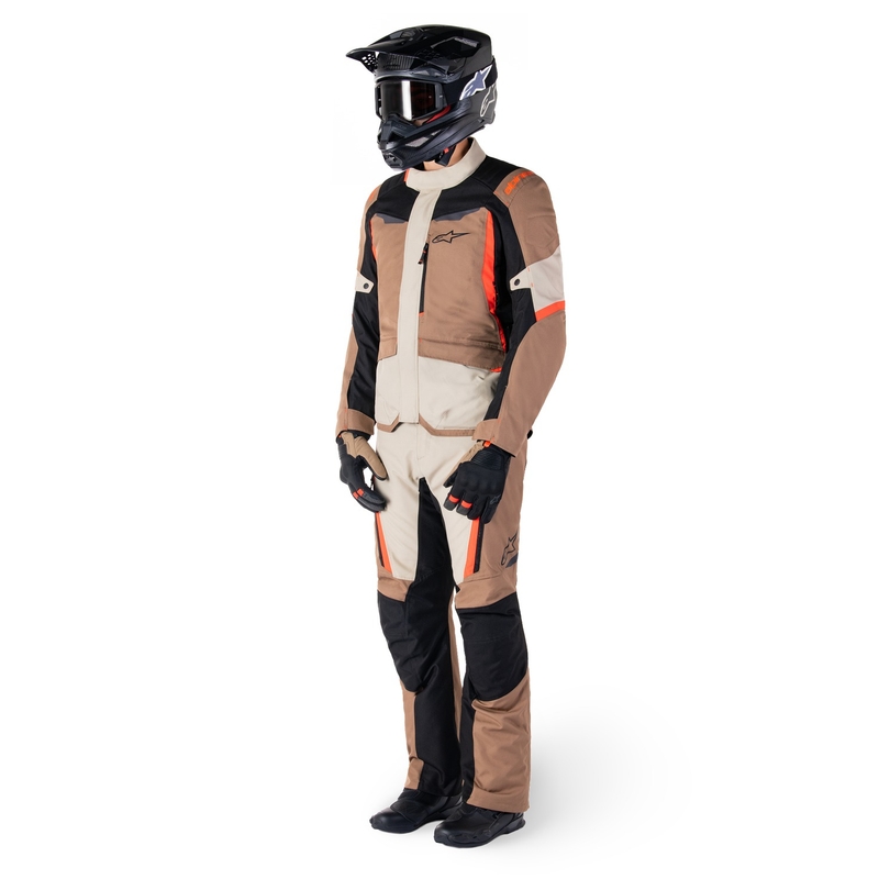 Alpinestars ST-1 Waterproof motoros nadrág khaki-homok-fekete-fluo piros