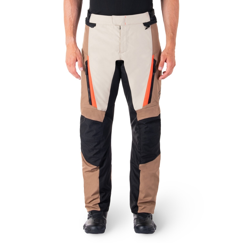 Alpinestars ST-1 Waterproof motoros nadrág khaki-homok-fekete-fluo piros