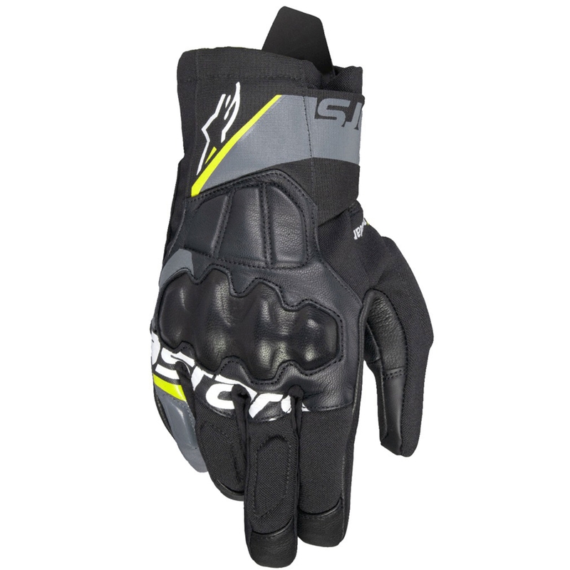 Alpinestars Corozal 3 Drystar motorkerékpár kesztyű fekete-szürke-fluo sárga