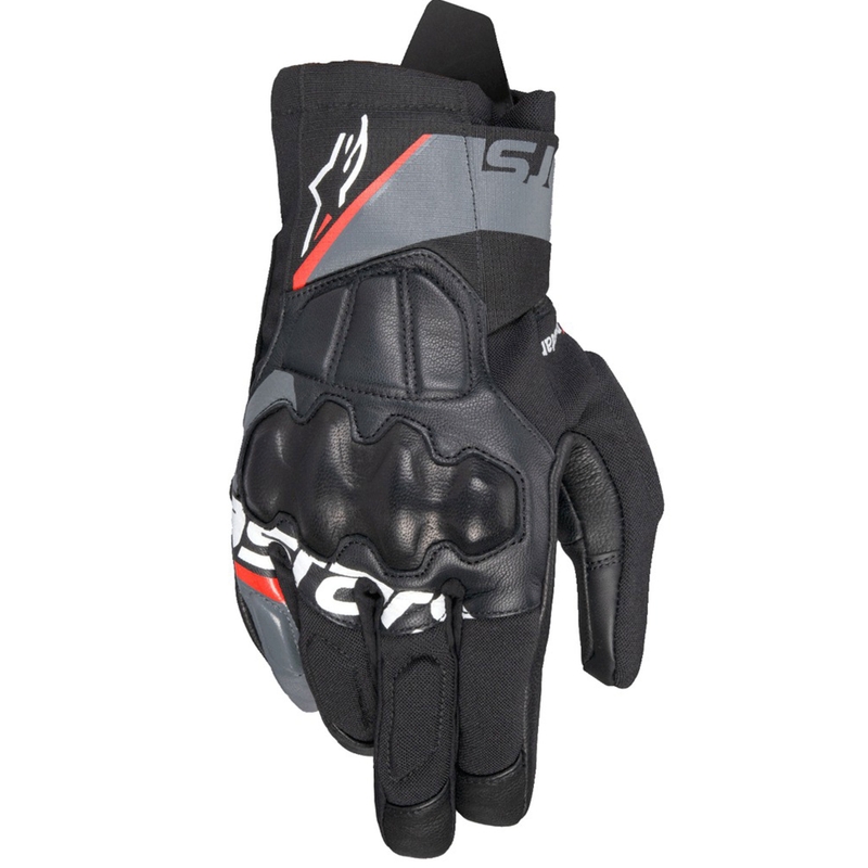 Alpinestars Corozal 3 Drystar motorkerékpár kesztyű fekete-szürke-fluo piros