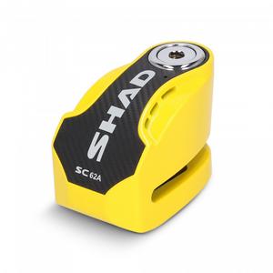 Disc lock with alarm SHAD SC62A C0S6203A sárga pin 10mm