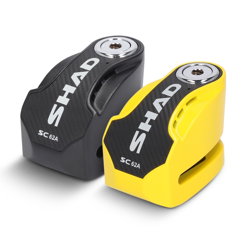 Disc lock with alarm SHAD SC62A sárga pin 10mm