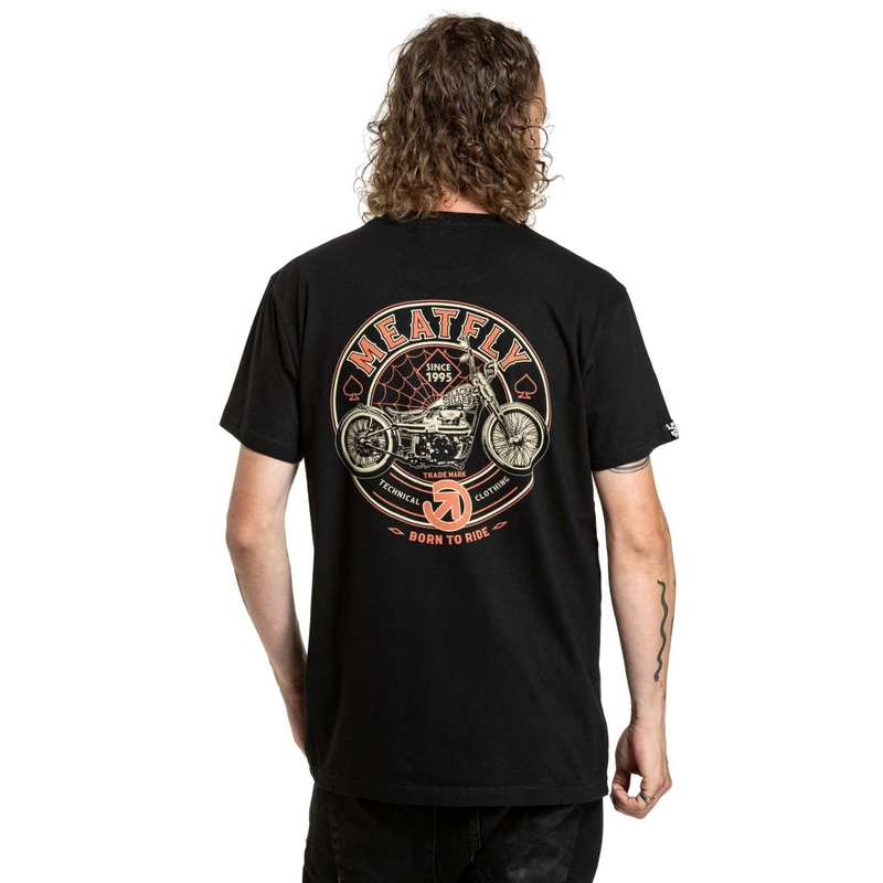 Meatfly Born To Ride póló fekete