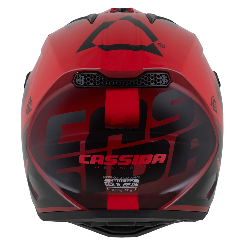 Cassida Cross Cup 2 Napa gyerek motokrossz bukósisak piros gyöngyház-bíbor-fekete