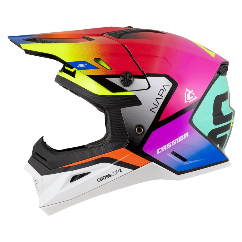 Cassida Cross Cup 2 Napa gyerek motokrossz bukósisak gyöngyház multicolor