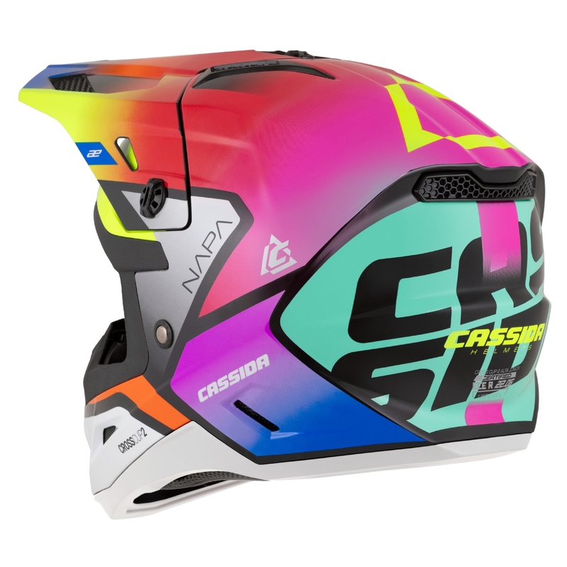 Cassida Cross Cup 2 Napa gyerek motokrossz bukósisak gyöngyház multicolor