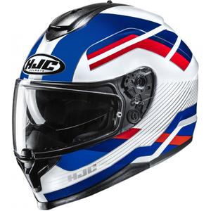HJC C70N Belis MC21 zárt motoros bukósisak fehér-kék-piros