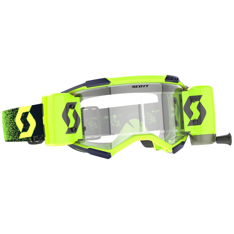 SCOTT Fury WFS motokrossz szemüveg fluo zöld-sárga átlátszó plexivel