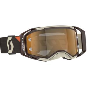 SCOTT Prospect 2.0 AMP motocross szemüveg sötétbarna-bézs, arany plexivel
