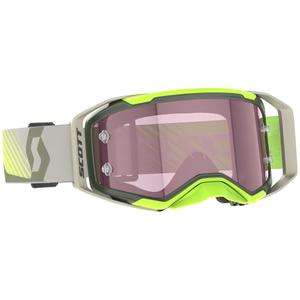 SCOTT Prospect 2.0 AMP motocross szemüveg khaki-fluo sárga, rózsaszín plexivel