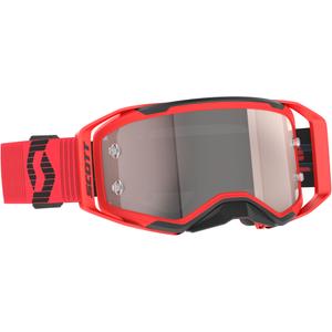 SCOTT Prospect 2.0 motocross szemüveg piros-fekete, ezüst plexivel