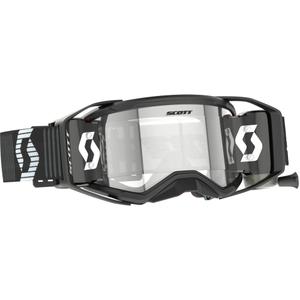 SCOTT Prospect 2.0 Super WFS motokrossz szemüveg fekete-fehér, átlátszó plexivel