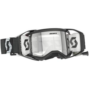 SCOTT Prospect 2.0 WFS motokrossz szemüveg fekete-fehér, átlátszó plexivel