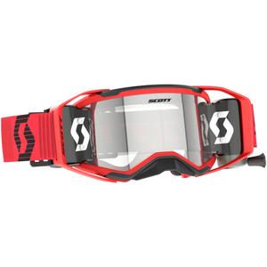 SCOTT Prospect 2.0 WFS motokrossz szemüveg piros-fekete, átlátszó plexivel