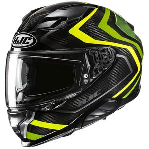 HJC F71 Carbon Nevio MC1 zárt motorkerékpár sisak fekete-fluo zöld