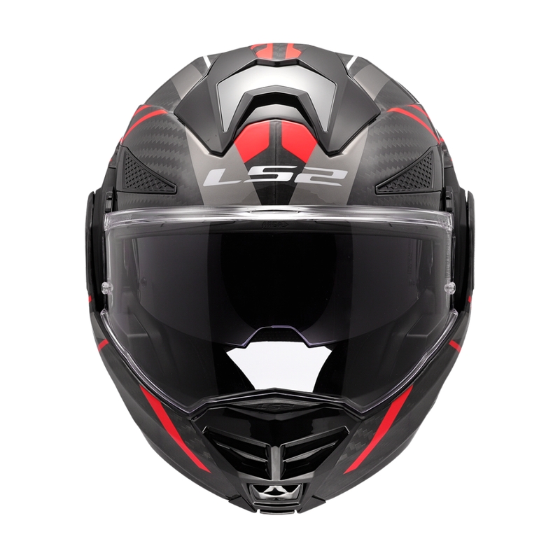 LS2 FF901 Advant X C Future II hátrahajtható állú bukósisak fekete-piros