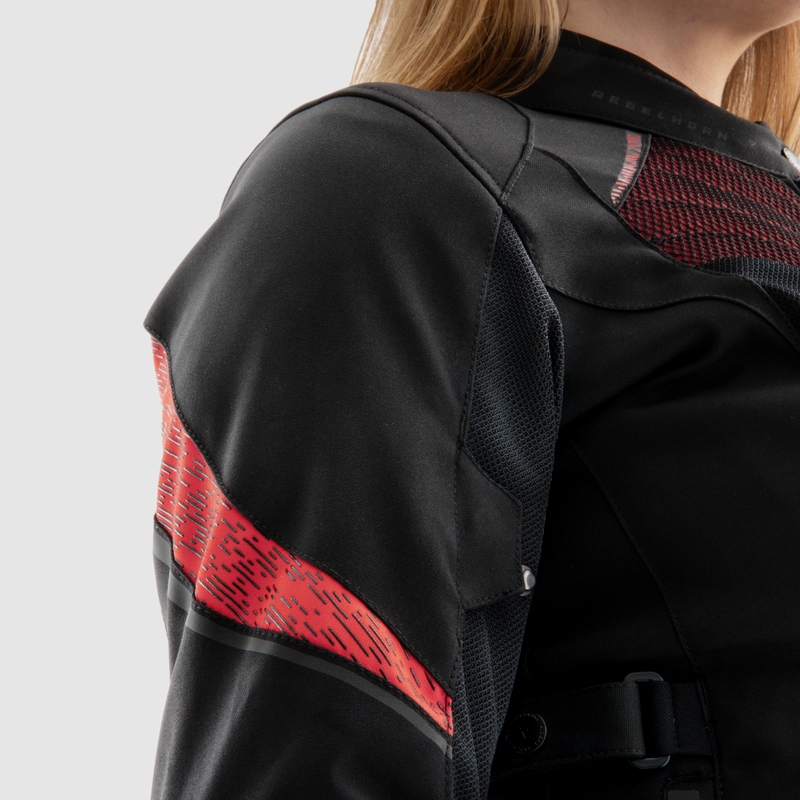Rebelhorn Jax női motoros kabát fekete-piros