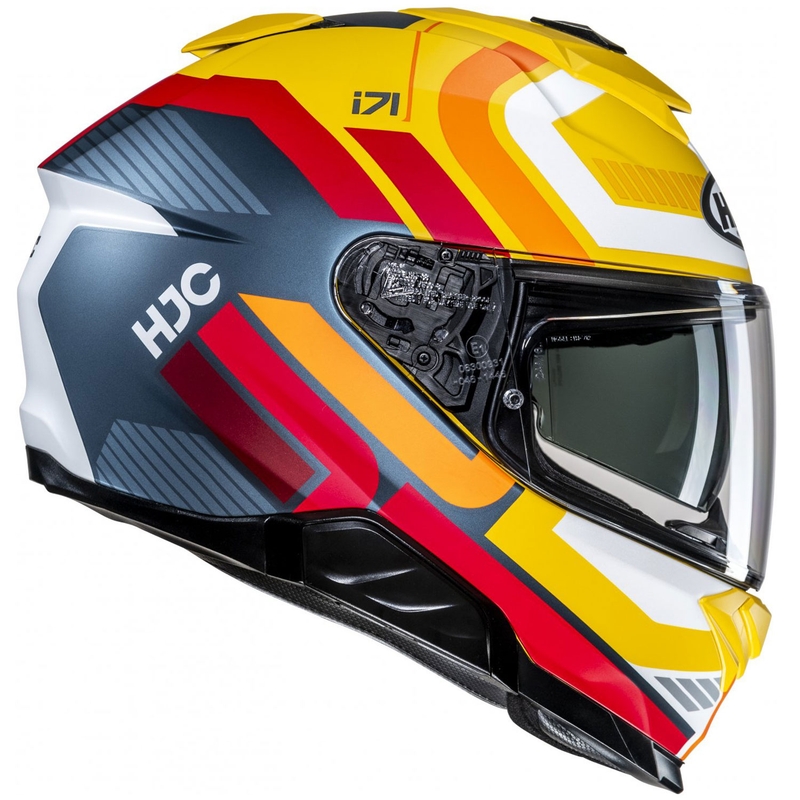 HJC i71 Viz MC3SF zárt motoros bukósisak sárga-piros-fekete