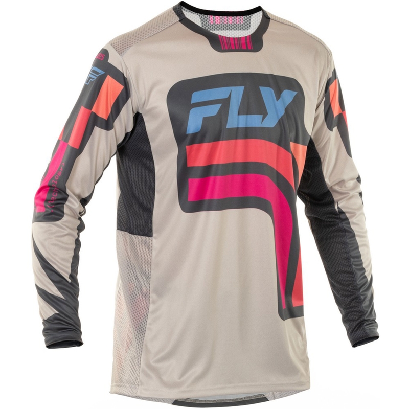 FLY Racing Lite Vice motokrossz mez szürke-rózsaszín
