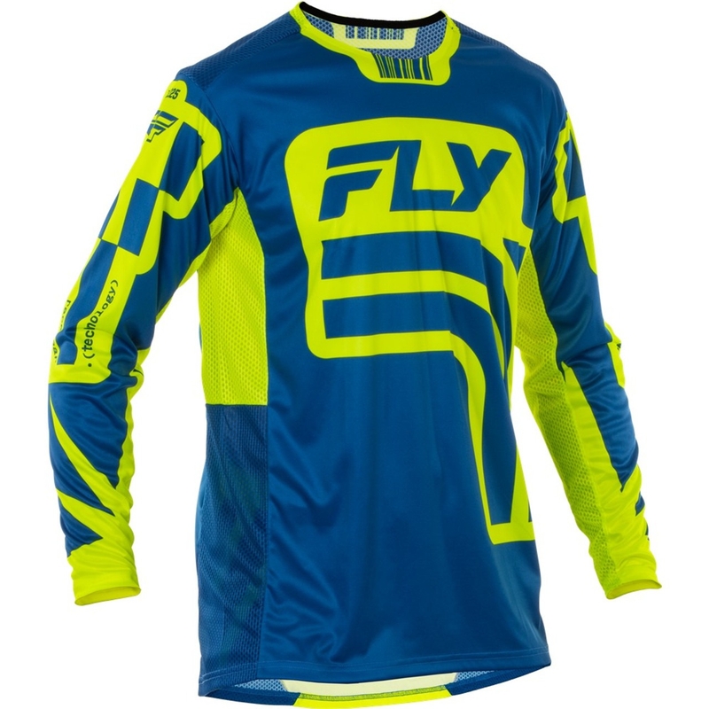 FLY Racing Lite Lancer motokrossz mez kék-fluo sárga