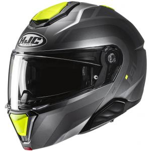 HJC i91 Arven MC3HSF felnyitható motoros bukósisak szürke-fekete-fluo sárga