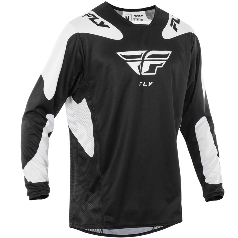 FLY Racing Kinetic Sym motokrossz mez fekete-fehér