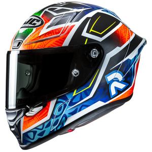 HJC RPHA 1 Binder Replica 2024 MC27SF zárt motoros bukósisak fekete-narancssárga-kék
