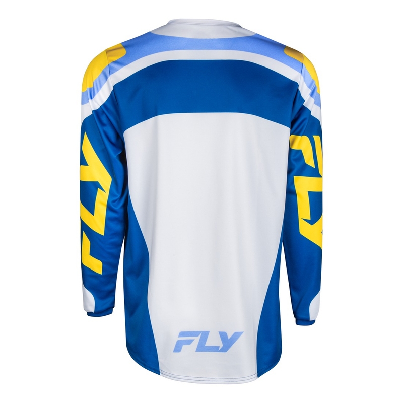 FLY Racing F-16 motokrossz mez fehér-kék-sárga