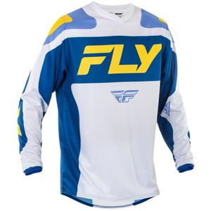 FLY Racing F-16 motokrossz mez fehér-kék-sárga