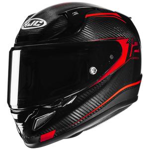 HJC RPHA 12 CARBON Keres MC1 zárt motoros bukósisak fekete-piros