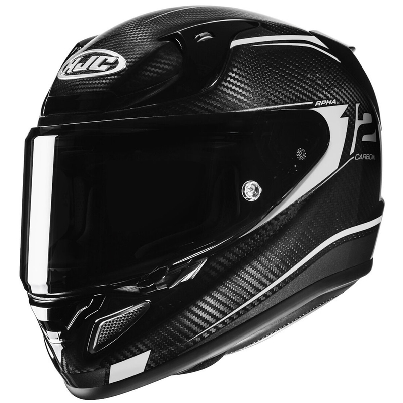 HJC RPHA 12 CARBON Keres MC5 zárt motoros bukósisak fekete-fehér