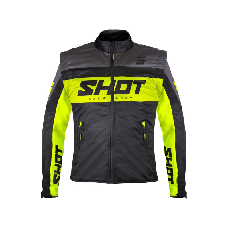 Shot Softshell Lite Softshell kabát fekete-fluo sárga