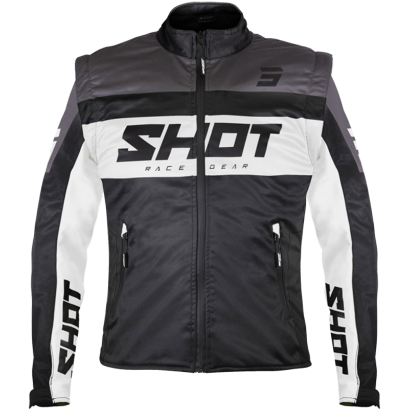 Shot Softshell Lite softshell kabát fekete-fehér